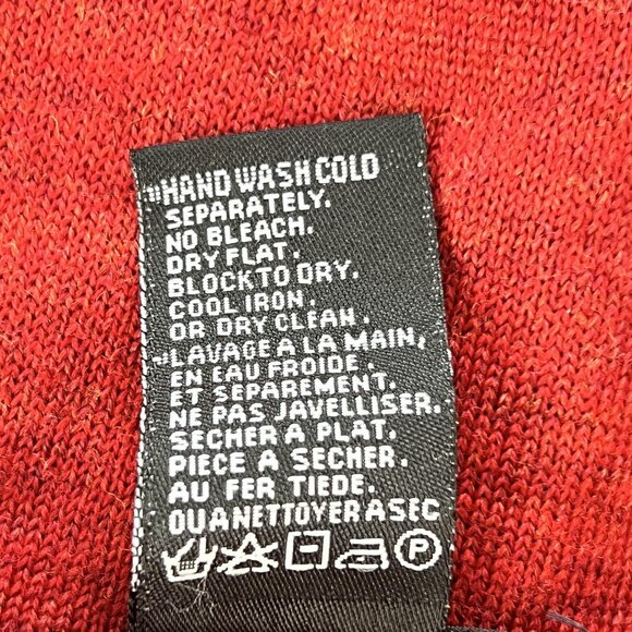 Valda  Mens XL SweaterVest Red Merino Wool Extrafine Pullover Preppy Knit Italy - Picture 4 of 9